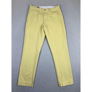 Polo Ralph Lauren Andrew Pants Mens 30x30 Yellow Slim Fit 100% Cotton Chino
